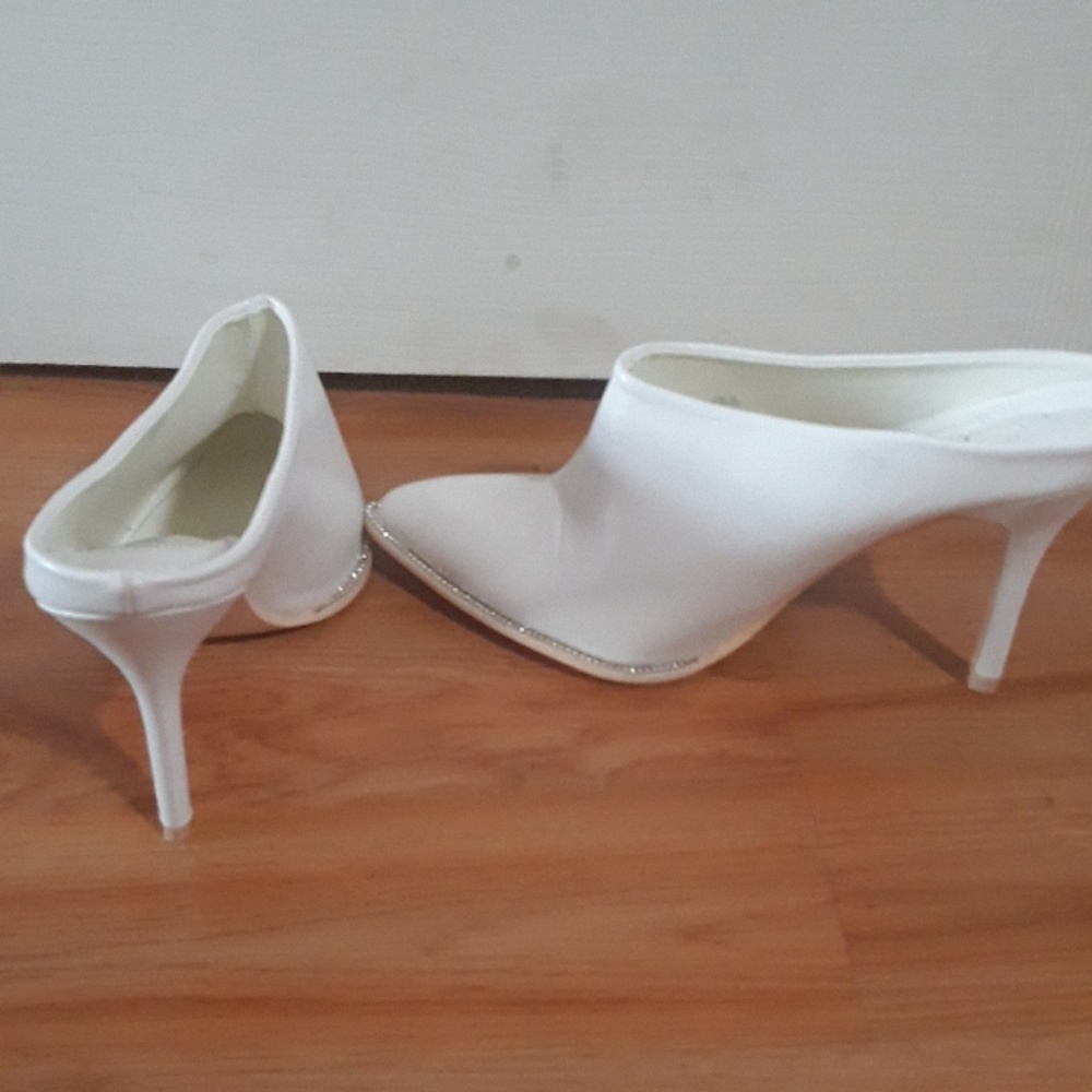 White slingbacks